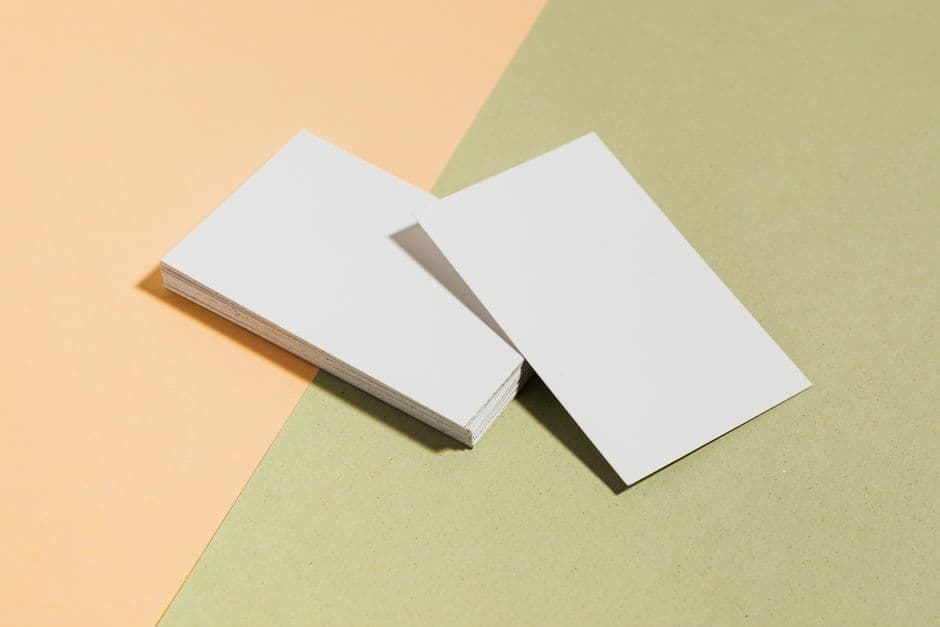 Stack of premium business cards